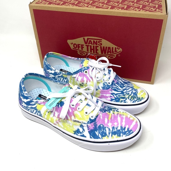 VANS Women's Size ComfyCush Authentic Tie-Dye Orchid Low Sneakers VN0A3WM749L - Picture 8 of 11